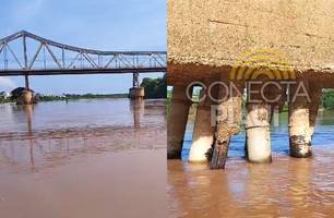 Estruturas da Ponte Metálica entre Teresina e Timon apresentam desgaste severo (Foto: Repórter 12/Conecta Piauí) Estruturas da Ponte Metálica entre Teresina e Timon apresentam desgaste severo (Foto: Repórter 12/Conecta Piauí)