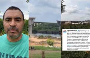 Governadores do Tocantins e do Maranhão se pronunciam sobre desabamento de ponte (Foto: Reprodução)