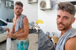 Homem é preso após briga por coxinha dentro de padaria na zona Leste de Teresina (Foto: Repórter 12/Conecta Piauí) Homem é preso após briga por coxinha dentro de padaria na zona Leste de Teresina (Foto: Repórter 12/Conecta Piauí)