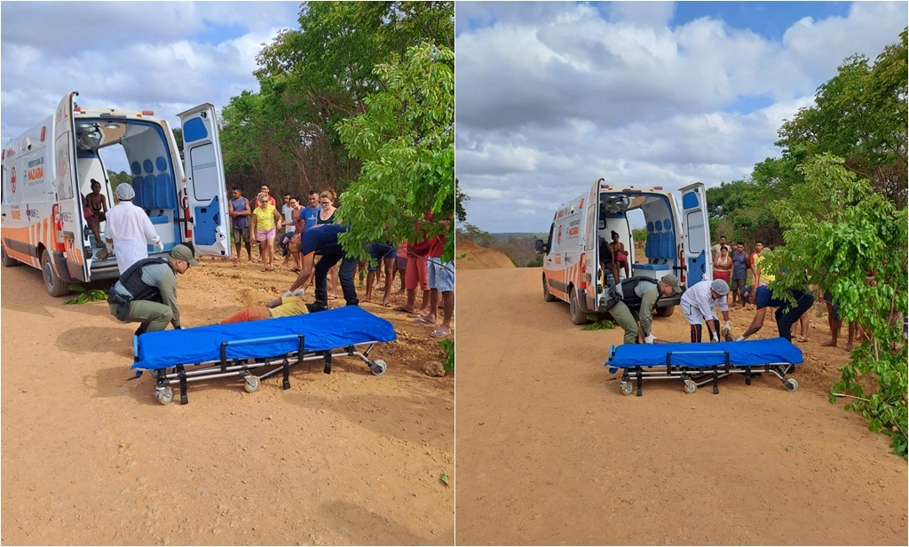 Homem em surto é contido após agredir socorrista e danificar ambulância na Nazária