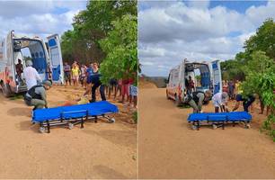 Homem em surto é contido após agredir socorrista e danificar ambulância na Nazária (Foto: Reprodução) Homem em surto é contido após agredir socorrista e danificar ambulância na Nazária (Foto: Reprodução)