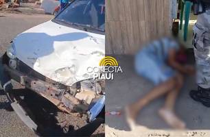 Homem fica ferido após acidente envolvendo carro e moto em Teresina (Foto: Reprodução) Homem fica ferido após acidente envolvendo carro e moto em Teresina (Foto: Reprodução)