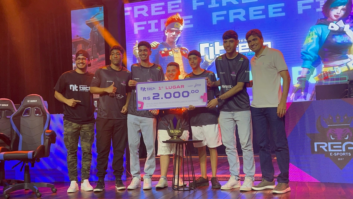 Inaugurado recentemente, time de Free Fire do Real E-Sports já conquistou primeiro lugar em torneio do Nordeste Tech GameXP