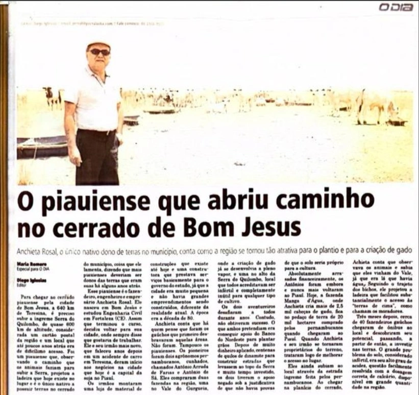 José Anchieta Martins Rosal é pioneiro no agronegócio piauiense