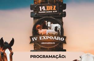 Prefeitura de Aroazes divulga programação completa da aguarda IV EXPOARO (Foto: Divulgação) Prefeitura de Aroazes divulga programação completa da aguarda IV EXPOARO (Foto: Divulgação)