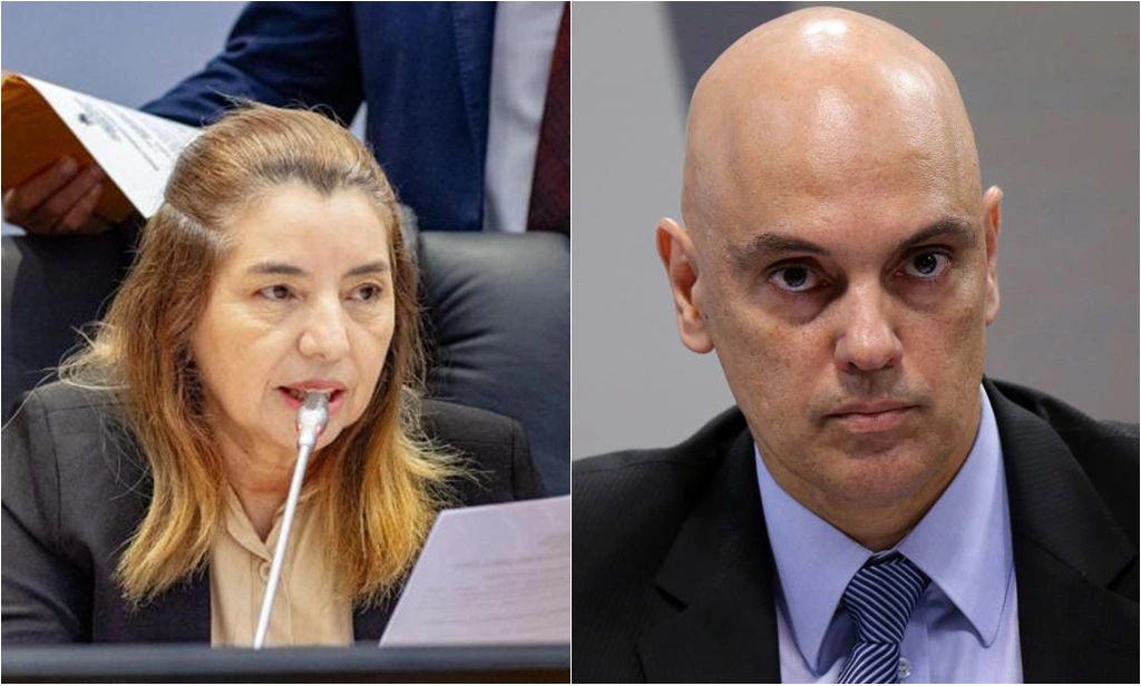 Presidente da Assembleia Legislativa do Maranhão, Iracema Vale, e Alexandre de Moraes, ministro do STF