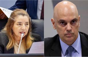 Presidente da Assembleia Legislativa do Maranhão, Iracema Vale, e Alexandre de Moraes, ministro do STF (Foto: Reprodução)