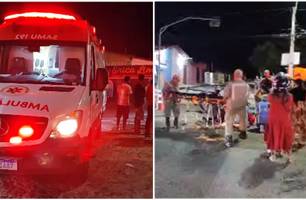 Colisão entre carro e moto deixam uma vítima com fratura exposta em Parnaíba (Foto: Reprodução)