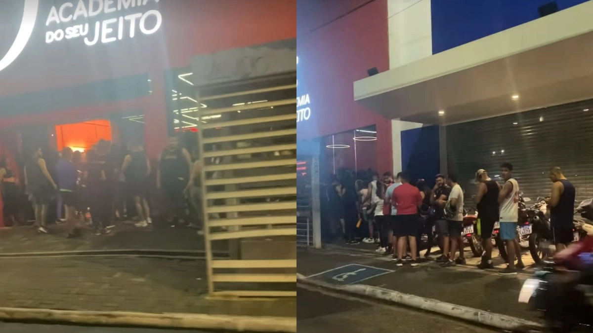 Fila gigante se forma para matrícula de R$ 1 em academia de Teresina
