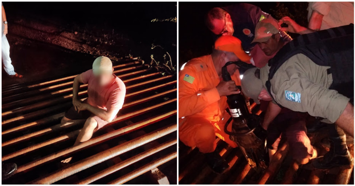 Homem é resgatado após ficar preso em 'mata-burro' no interior do Piauí