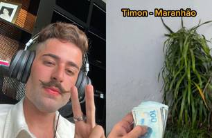 Influencer esconde dinheiro atrás de planta em Timon (Foto: Reprodução/Instagram)