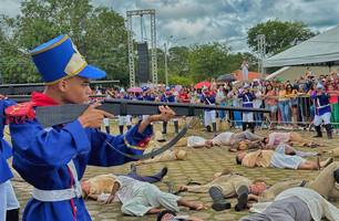 Reprodução da Batalha do Jenipapo (Foto: Reprodução) Reprodução da Batalha do Jenipapo (Foto: Reprodução)