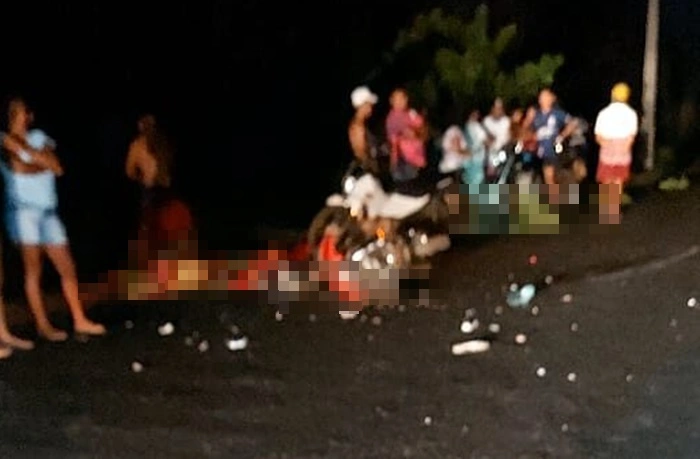 Dois motociclistas morrem após colidirem frontalmente na zona rural de União