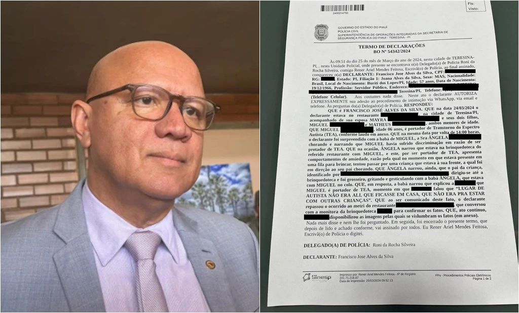 Franzé registra Boletim de Ocorrência