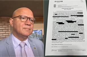 Franzé registra Boletim de Ocorrência (Foto: Reprodução)