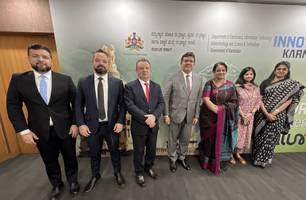 Governador discute parceria na Índia (Foto: Reprodução)