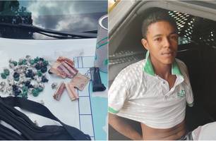 Homem é preso com drogas e carregador de arma na zona Sul de Teresina (Foto: Reprodução) Homem é preso com drogas e carregador de arma na zona Sul de Teresina (Foto: Reprodução)