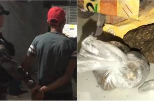 Homem é preso com drogas e dinheiro no Centro de Teresina (Foto: Reprodução) Homem é preso com drogas e dinheiro no Centro de Teresina (Foto: Reprodução)