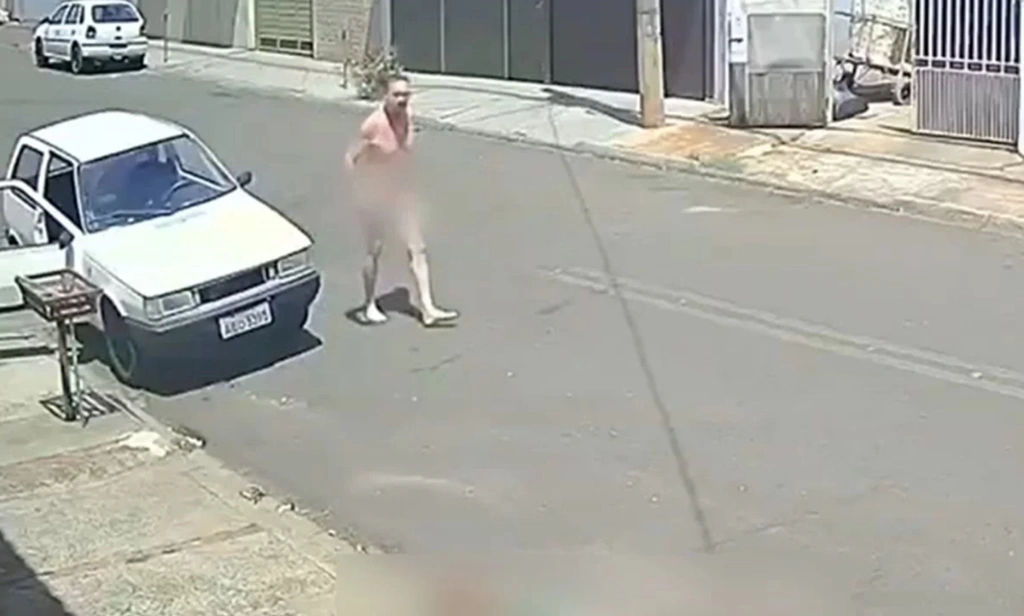 Homem fugiu ainda nu da cena do crime
