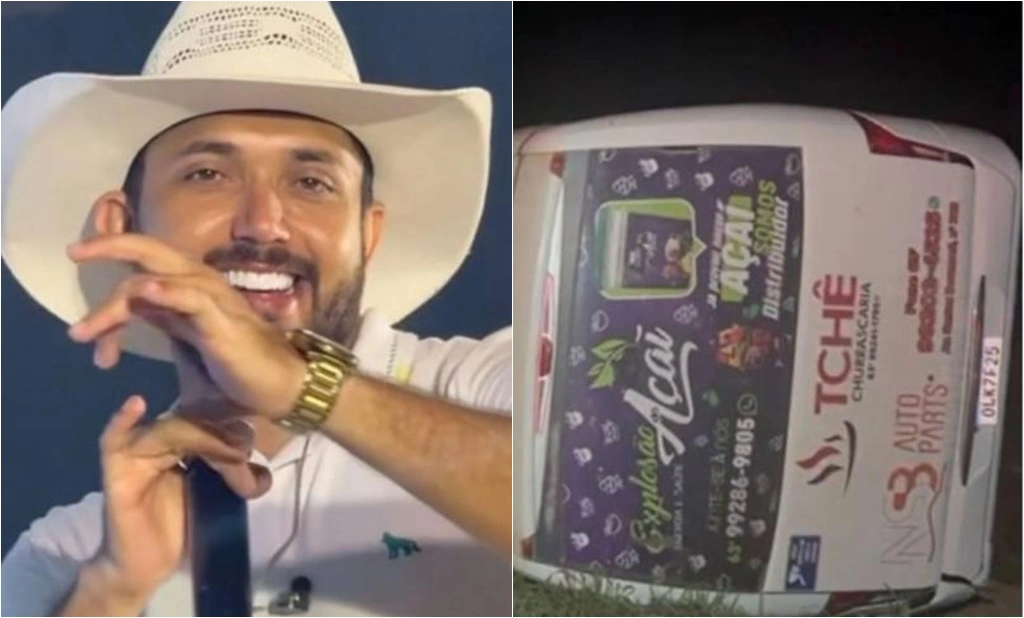 Ônibus da banda tomba