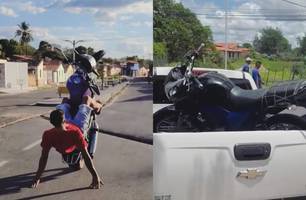 Polícia apreende moto utilizada por jovem para dar 'grau' em Buriti dos Lopes (Foto: Reprodução) Polícia apreende moto utilizada por jovem para dar 'grau' em Buriti dos Lopes (Foto: Reprodução)