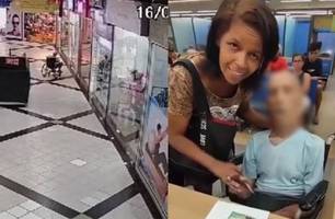 Cadáver levado a banco por sobrinha quase cai de cadeira de rodas, diz testemunha (Foto: Reprodução) Cadáver levado a banco por sobrinha quase cai de cadeira de rodas, diz testemunha (Foto: Reprodução)
