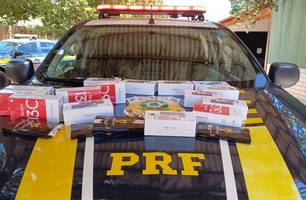 Carga apreendida pela PRF (Foto: Reprodução) Carga apreendida pela PRF (Foto: Reprodução)