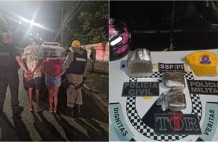 Casal preso e material apreendido pela polícia (Foto: Reprodução) Casal preso e material apreendido pela polícia (Foto: Reprodução)