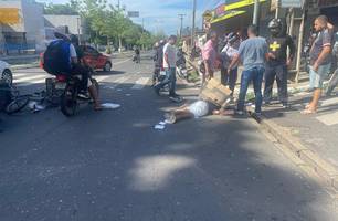 Ciclista é atropelado na zona Norte de Teresina (Foto: Tiago Moura / Conecta Piauí) Ciclista é atropelado na zona Norte de Teresina (Foto: Tiago Moura / Conecta Piauí)