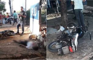 Motoqueiro morre após colidir contra o muro de cemitério (Foto: Reprodução) Motoqueiro morre após colidir contra o muro de cemitério (Foto: Reprodução)