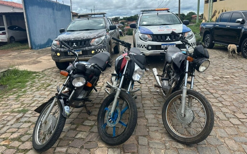 Motos apreendidas pela polícia