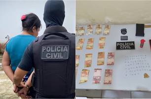 Mulher que vendia drogas em casa que mora com os filhos é presa em José de Freitas (Foto: Reprodução) Mulher que vendia drogas em casa que mora com os filhos é presa em José de Freitas (Foto: Reprodução)