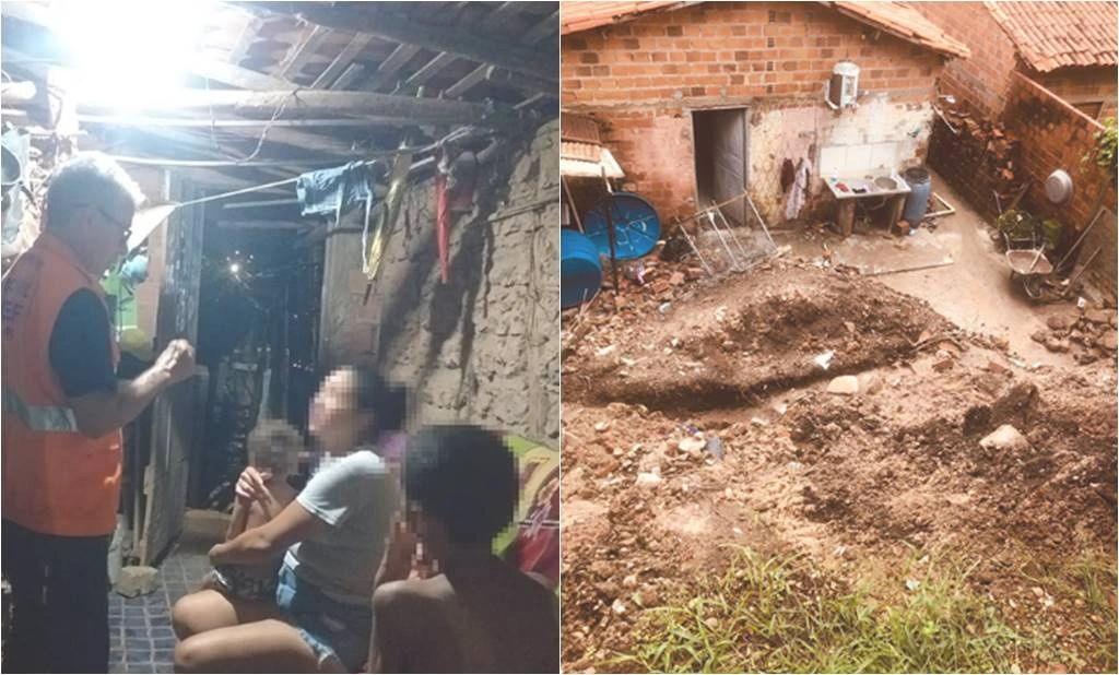 Paredes de casas desabam em Teresina