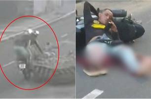 Piloto colide contra papa-entulho na zona Leste de Teresina (Foto: Reprodução) Piloto colide contra papa-entulho na zona Leste de Teresina (Foto: Reprodução)