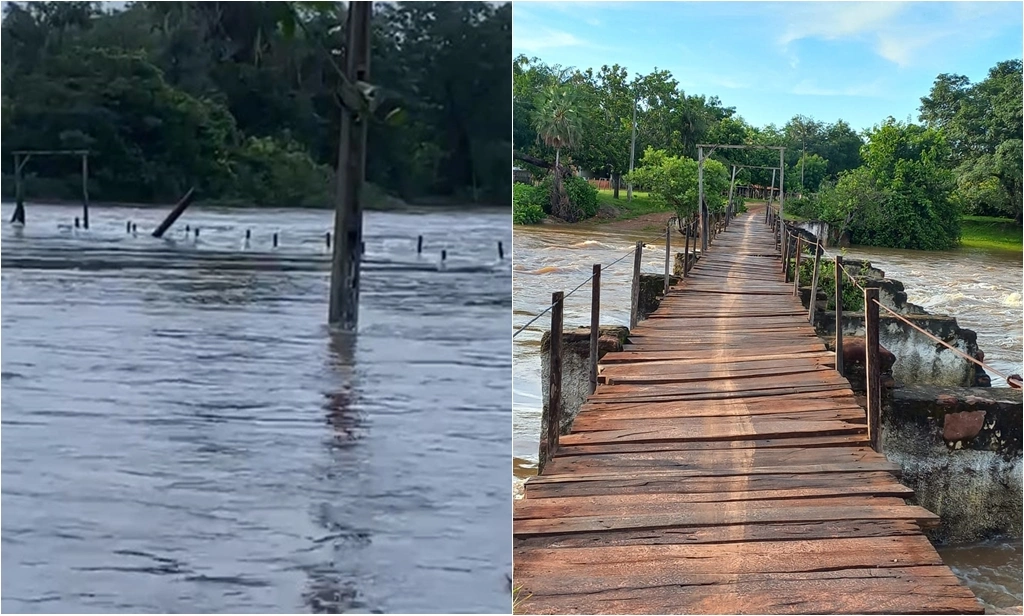 Ponte cede em Pau D'arco