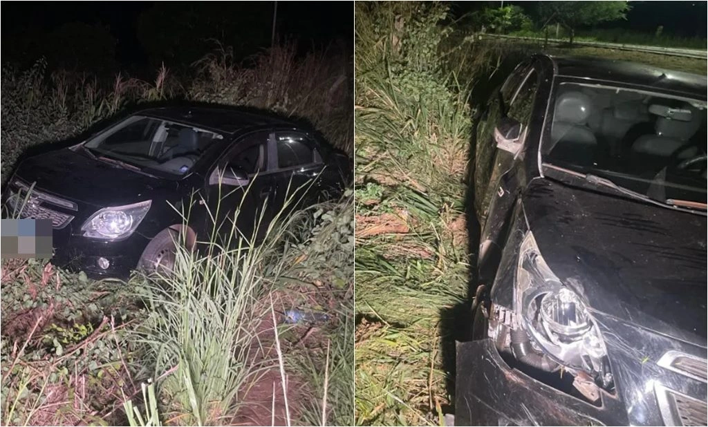 Carro tomba na PI-477, em Pedro II