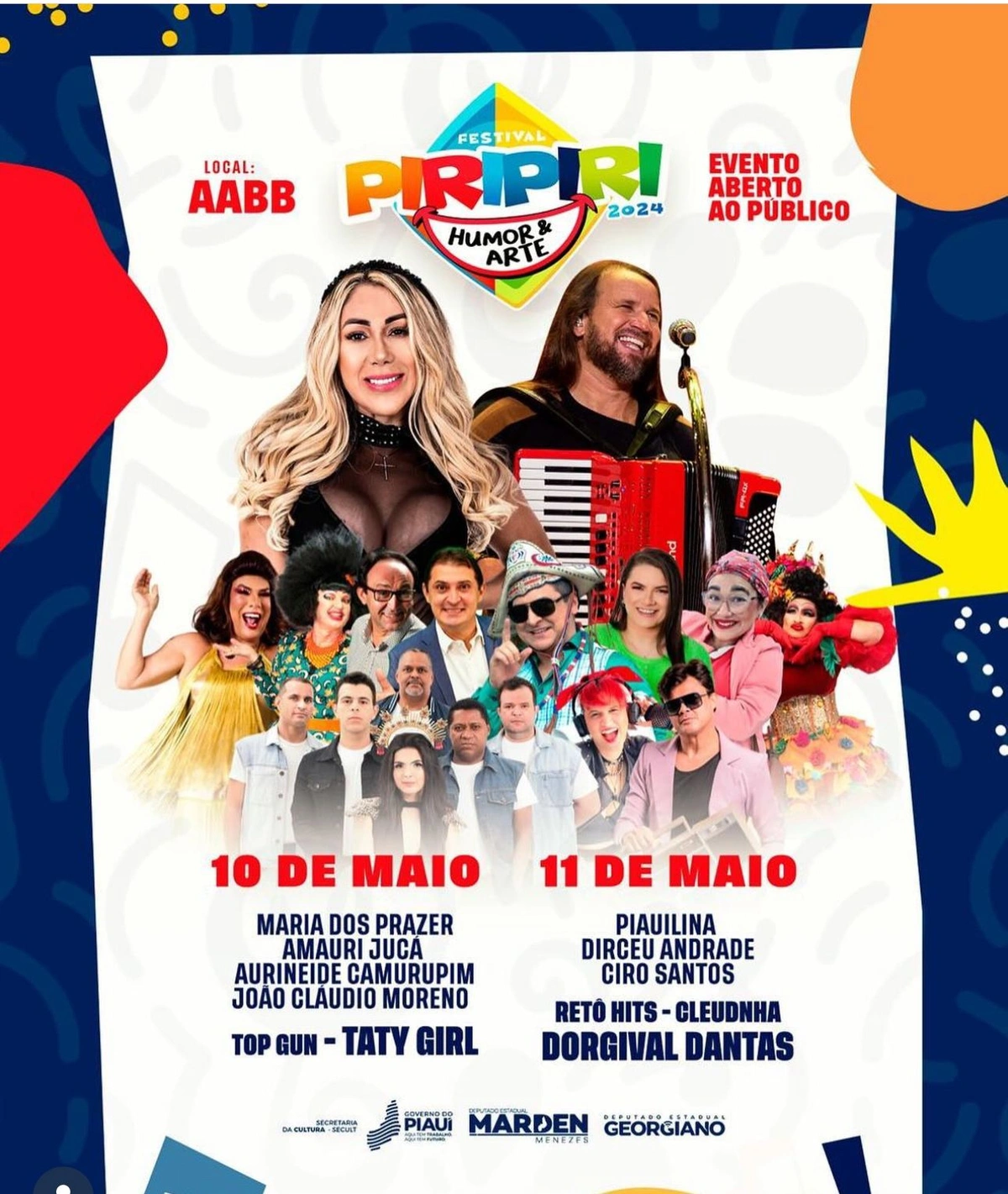 Festival Humor & Arte de Piripiri inicia nesta sexta (10/05) com grandes atrações