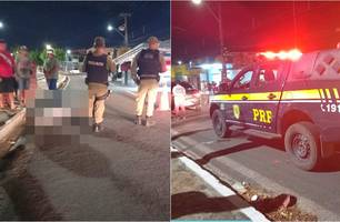 Homem morre após atravessar rodovia (Foto: Reprodução) Homem morre após atravessar rodovia (Foto: Reprodução)