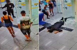 Imagens da câmera de segurança do local (Foto: Reprodução) Imagens da câmera de segurança do local (Foto: Reprodução)