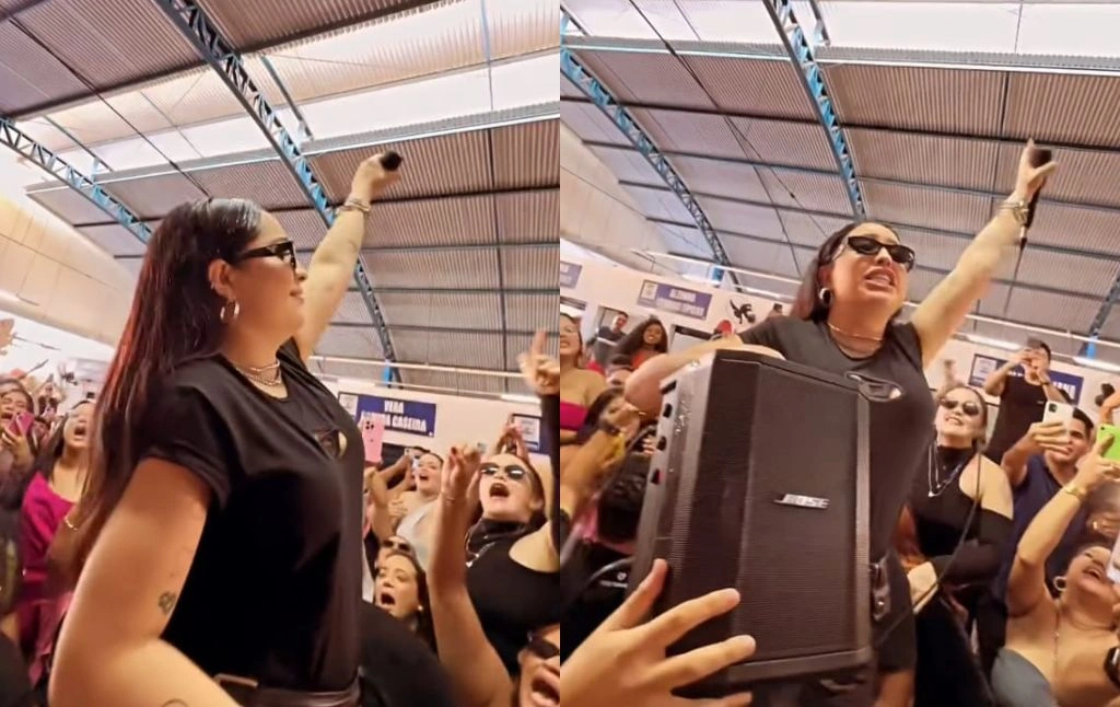Mari Fernandez surpreende fãs com 'pós-show' no mercado da Piçarreira em Teresina