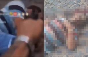 Vídeo mostra o momento em que homem é morto em Teresina (Foto: Reprodução) Vídeo mostra o momento em que homem é morto em Teresina (Foto: Reprodução)