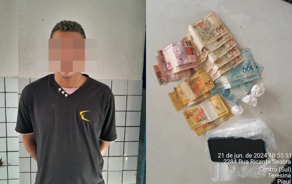 Em busca de homicida, polícia prende homem com drogas no Centro de Teresina