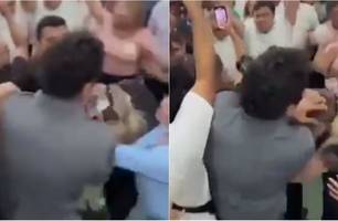 Governo do Estado afasta fotógrafo que agrediu mulher durante evento em Parnaíba (Foto: Reprodução) Governo do Estado afasta fotógrafo que agrediu mulher durante evento em Parnaíba (Foto: Reprodução)