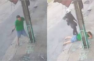 Homem é preso após reagir a abordagem em Fortaleza (Foto: Reprodução) Homem é preso após reagir a abordagem em Fortaleza (Foto: Reprodução)