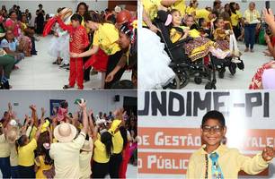 Junina do NAEDDEL de Demerval Lobão participa do Fórum Extraordinário da Undime-PI (Foto: Reprodução)