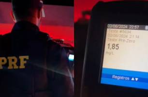 Motociclista bate recorde de embriaguez ao volante no Piauí e é preso em Picos (Foto: Reprodução) Motociclista bate recorde de embriaguez ao volante no Piauí e é preso em Picos (Foto: Reprodução)