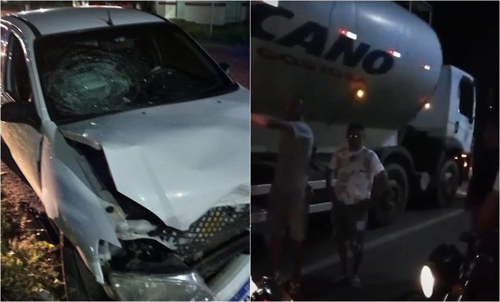 Motorista colide na traseira de caminhão na BR-343