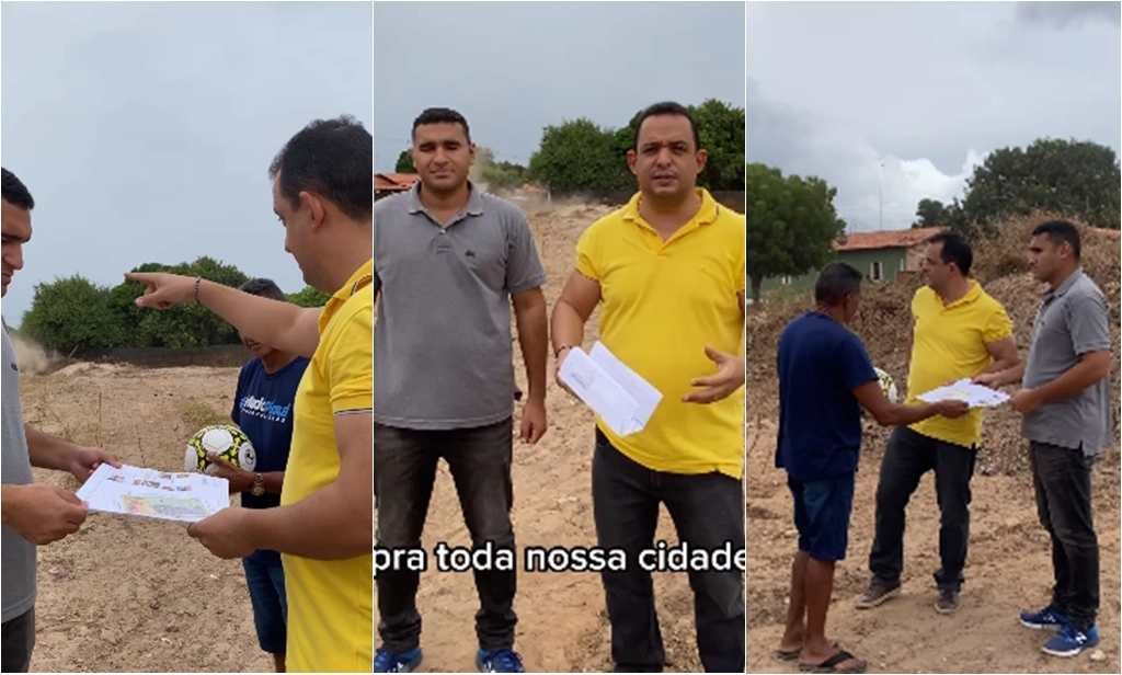 Prefeito de Demerval Lobão anuncia construção de mais uma praça esportiva