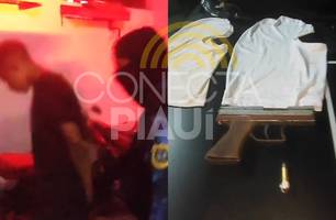 Três suspeitos são detidos após invadir casa e fazer família refém em Teresina (Foto: Repórter 12/Conecta Piauí) Três suspeitos são detidos após invadir casa e fazer família refém em Teresina (Foto: Repórter 12/Conecta Piauí)