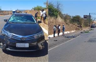 Ciclista morre em acidente envolvendo Corolla na BR-230, em Floriano (Foto: Reprodução) Ciclista morre em acidente envolvendo Corolla na BR-230, em Floriano (Foto: Reprodução)